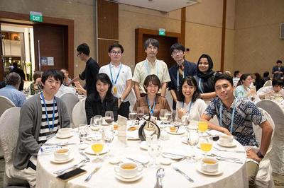 With Uekusa Lab members during Banquet Dinner. More photos are uploaded in my [Instagram](https://www.instagram.com/p/B7xp2wXBfiw/).